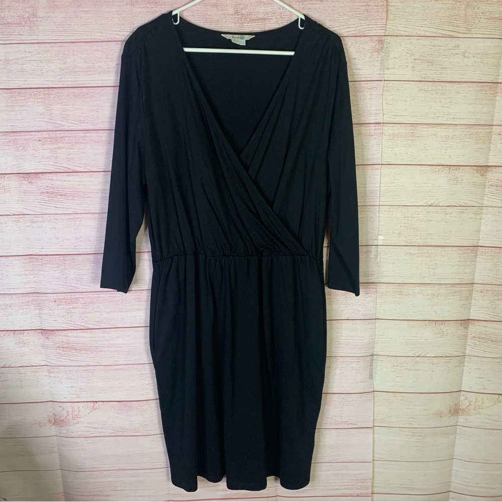 Boden‎ Black Fixed Wrap Jersey Dress Size 12
